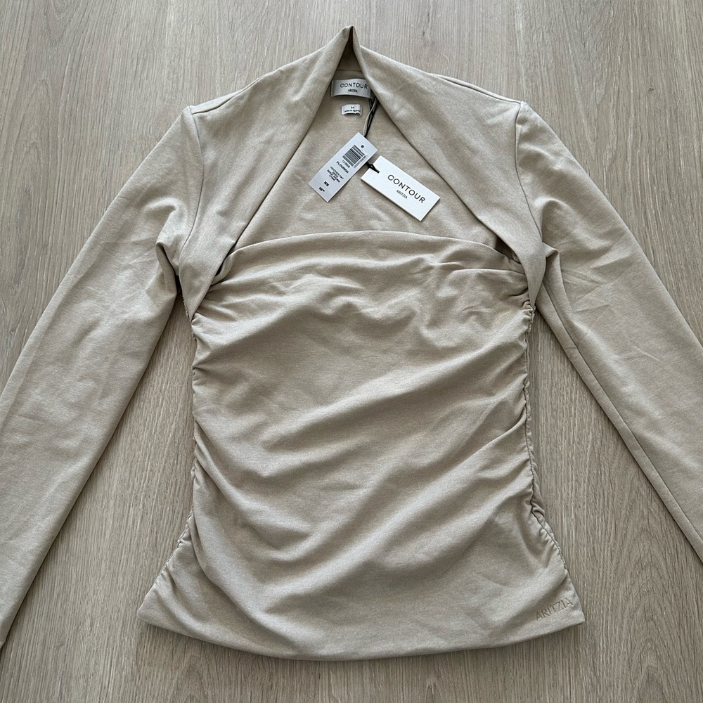 Aritzia Beige Long Sleeve Top NWT